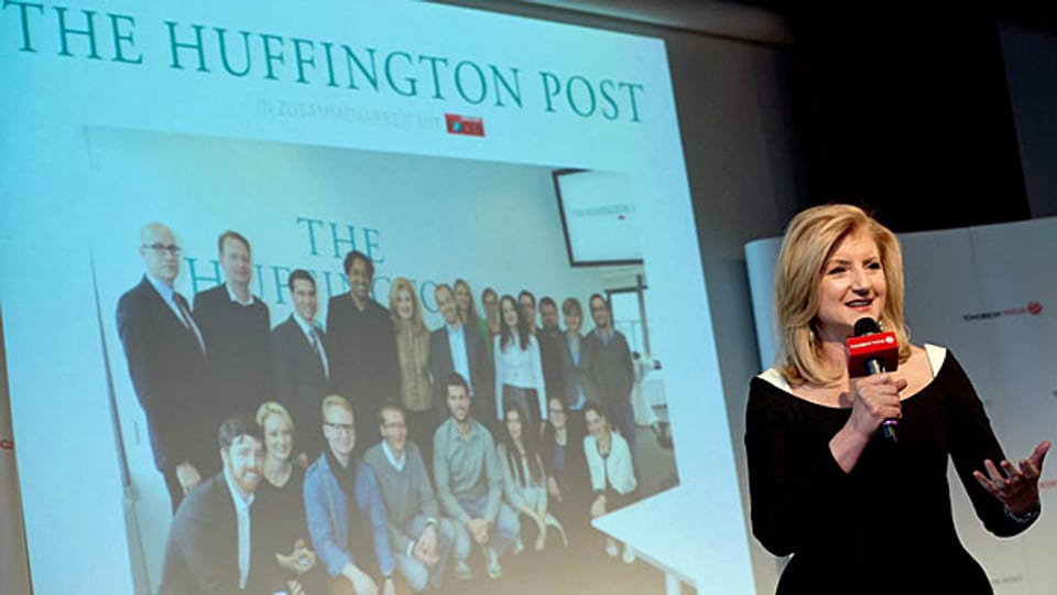 Arianna Huffington spricht in München zur Lancierung der deutschen «Huffington Post».