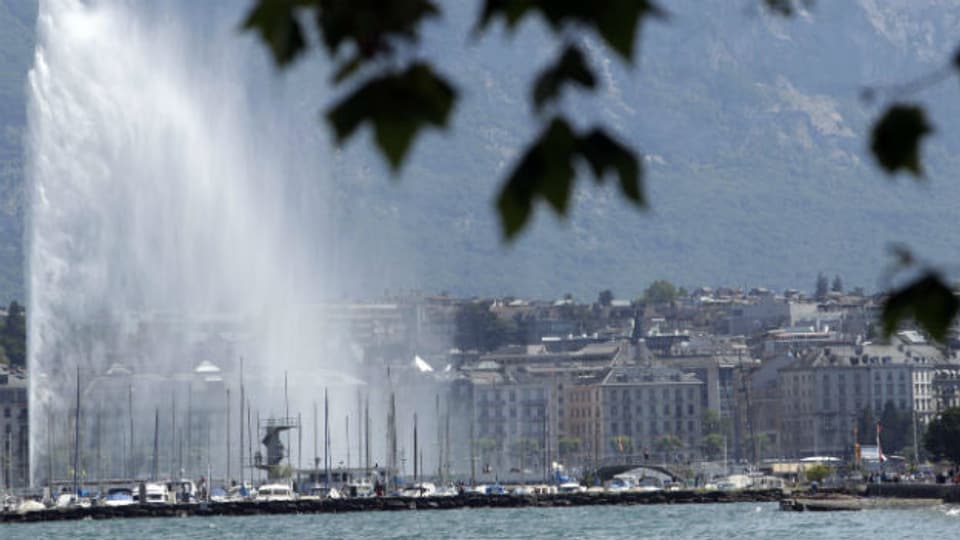 Wasserfontäne in Genf.