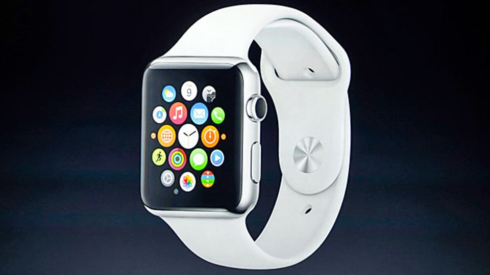 Ein Modell der neuen Apple-Uhr.