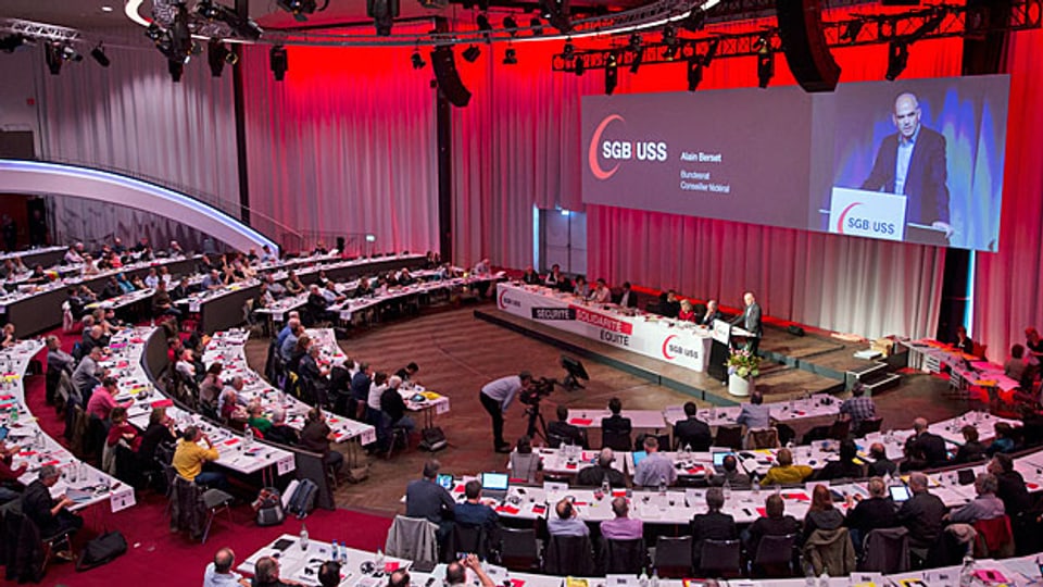 Der Kongress der Schweizerischen Gewerkchaftsbundes findet am 23. und 24. Oktober in Bern statt.