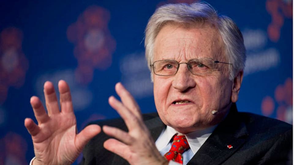 Jean-Claude Trichet, ehemaliger Präsident der Europäischen Zentralbank, an einem Symposium.