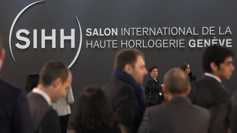 Besucher an der Internationalen Uhrenmesse in Genf.