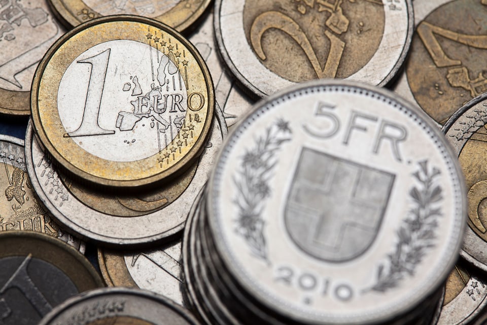 In heikler Balance: Euro und Franken.