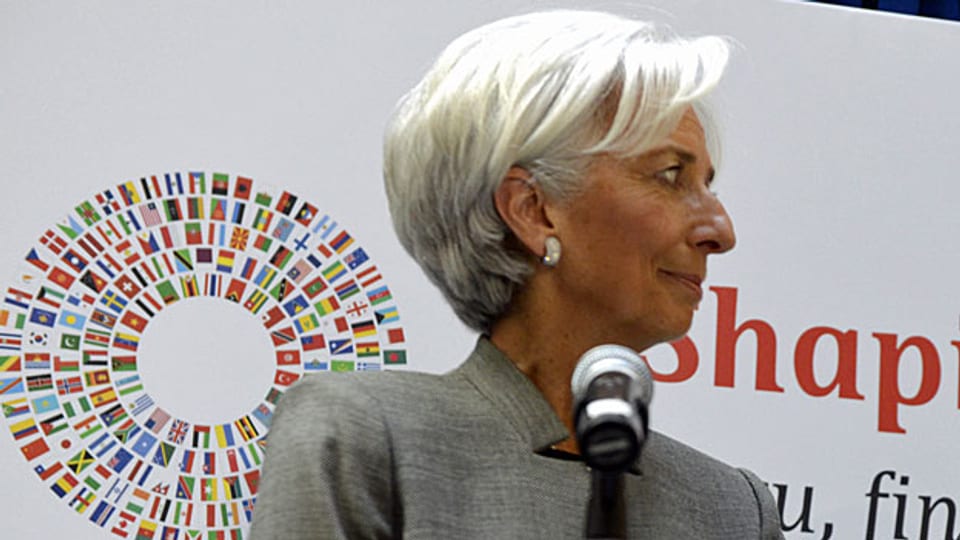 IWF-Direktorin Christine Lagarde. Bei grossem Risiko stellt der IWF auch harte Bedingungen. Im Fall der Ukraine verordnete der Fonds unter anderem einen Schuldenschnitt.