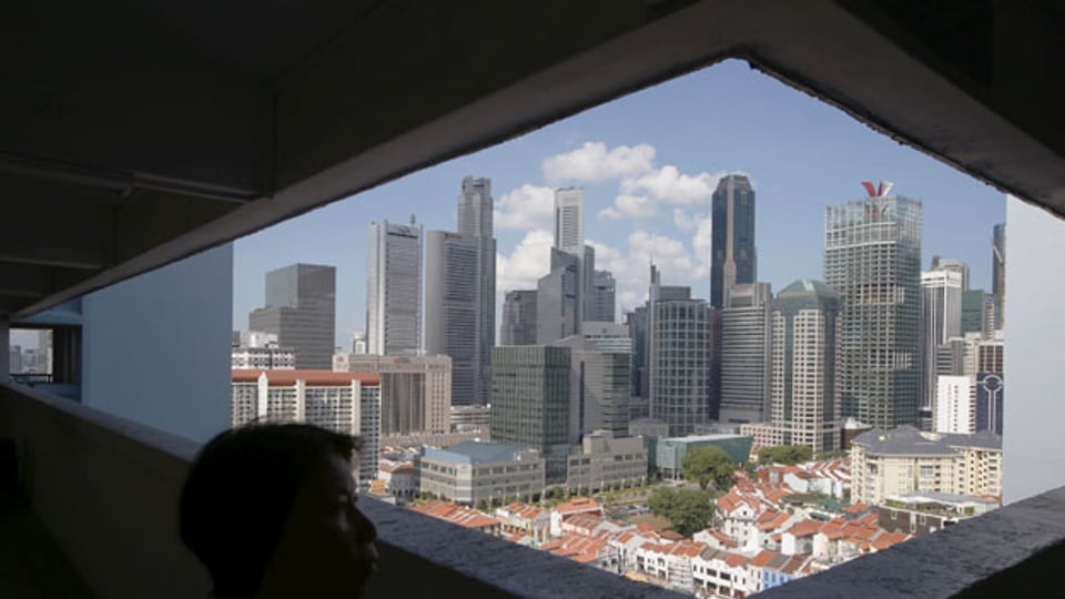 Blick auf das Geschäftszentrum in Singapur.