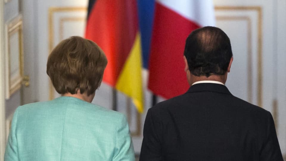 Angela Merkel und François Hollande bei Gesprächen zu Griechenland am Montag.