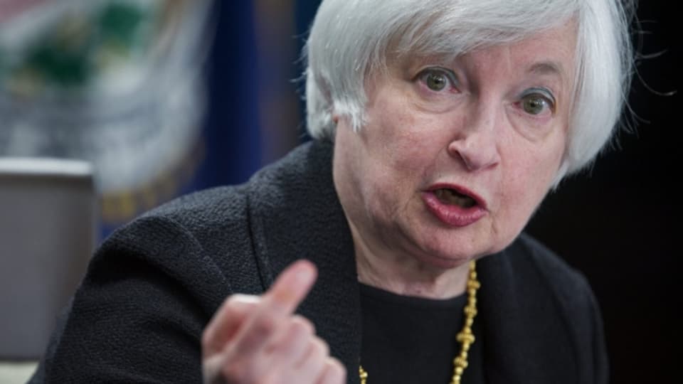 Notenbankchefin Janet Yellen begründet den Entscheid mit der Wirtschaftslage