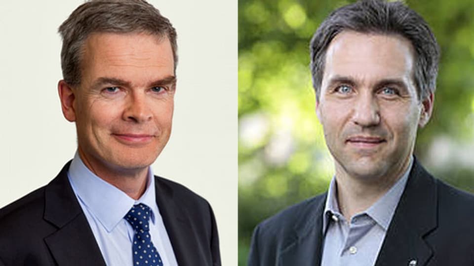 Jan Atteslander, Mitglied der Geschäftsleitung economiesuisse und Thomas Vellacott, CEO WWF Schweiz.