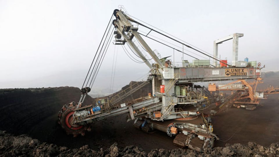 Kohle-Bergwerk in Most, Tschechien. Einige Regierungen planen, aus dem Kohlegeschäft auszusteigen. Braunkohle gilt als eine der Hauptquellen für Treibhausgase.