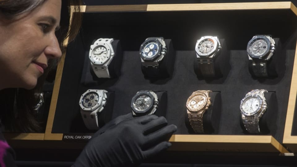 Luxus-Uhren an der Genfer Messe: sie verkaufen sich weniger gut als auch schon.