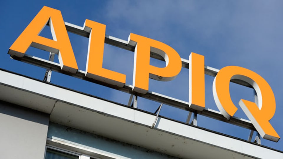 Das Logo von Alpiq am Firmen-Hauptsitz in Olten.