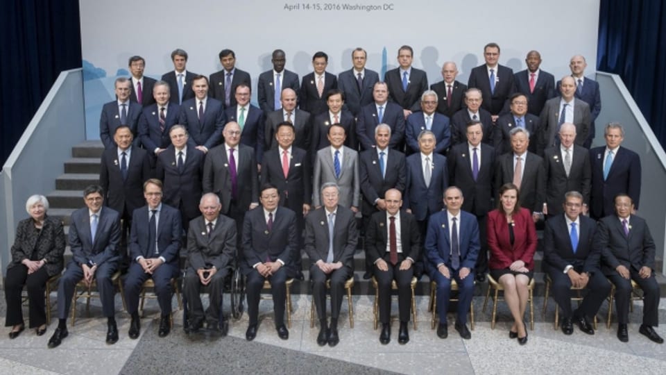 Die Finanzminister der G20-Länder beim Treffen in Washington.