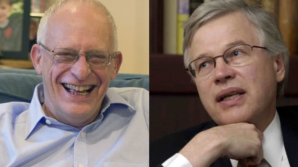 Die Wirtschaftsprofessoren Oliver Hart (li.) und Berndt Holström erhalten 2016 den Wirtschafts-Nobelpreis.