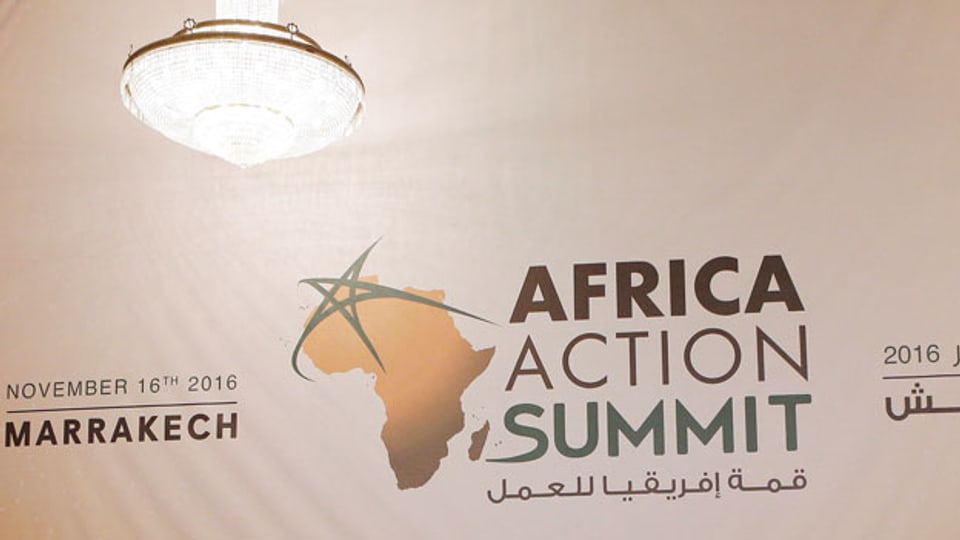 Symbol der Klimakonferenz in Marrakech, Afrika vom November 2016.