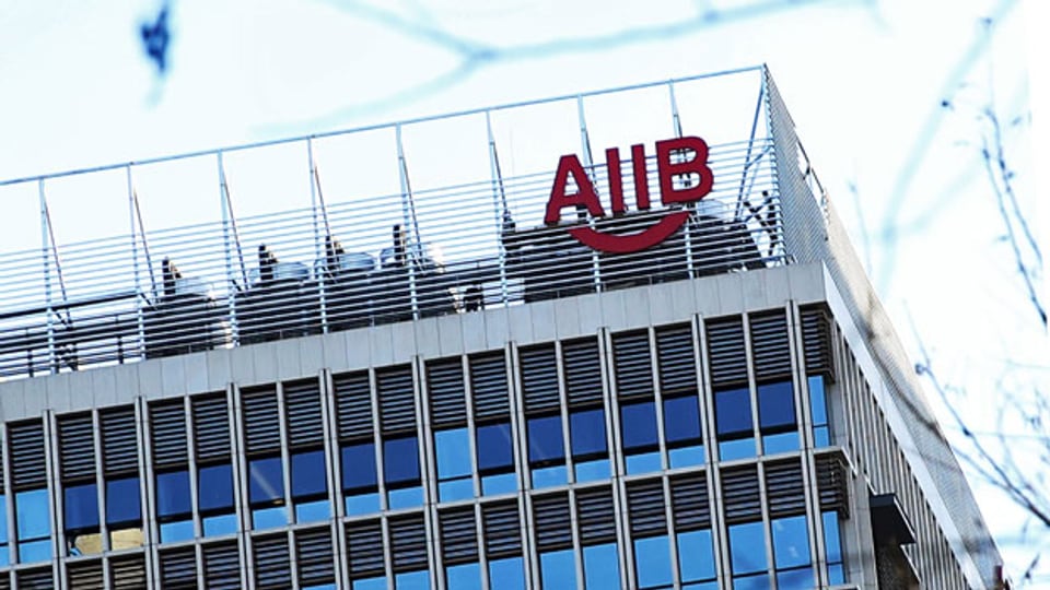 Der Hauptsitz der asiatischen Infrastruktur-Investment-Bank (AIIB) in Peking, China.