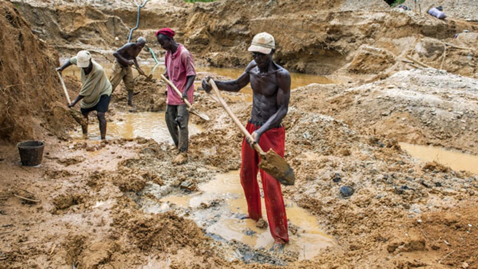 Minenarbeiter in Afrika.