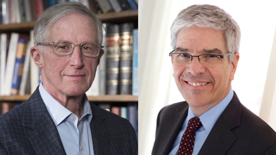 William D. Nordhaus und (li.) Paul Romer, die diesjährigen Nobelpreisträger für Wirtschaft.
