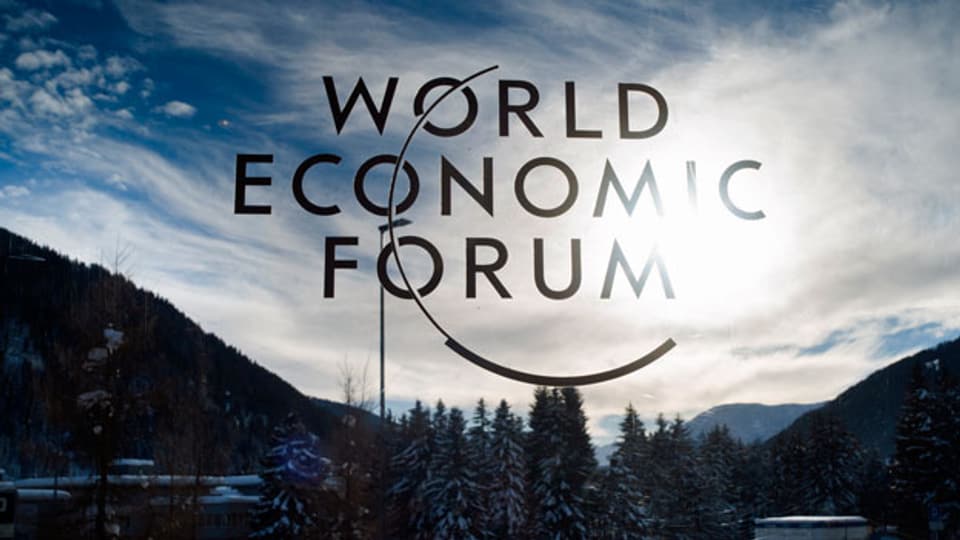 Das Logo der 49. Jahrestagung des World Economic Forum, WEF, in Davos.