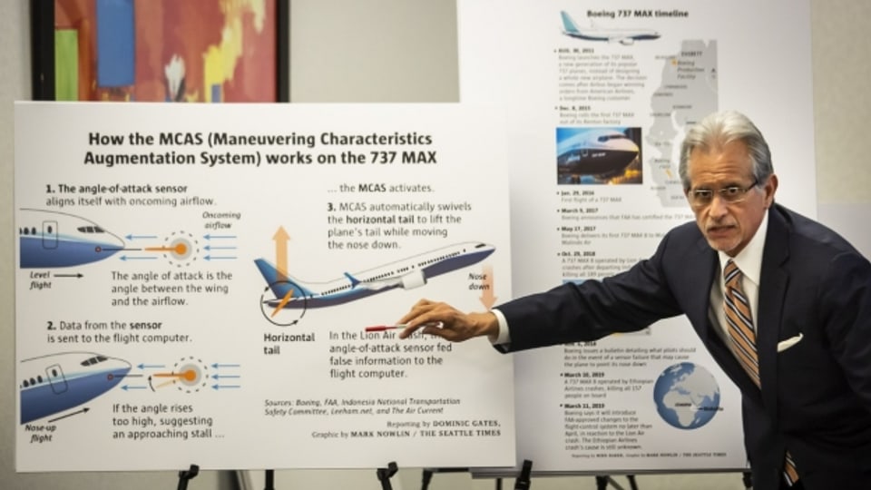 Die Software MCAS kontrolliert bei der Boeing 737 Max die Nase des Flugzeugs.