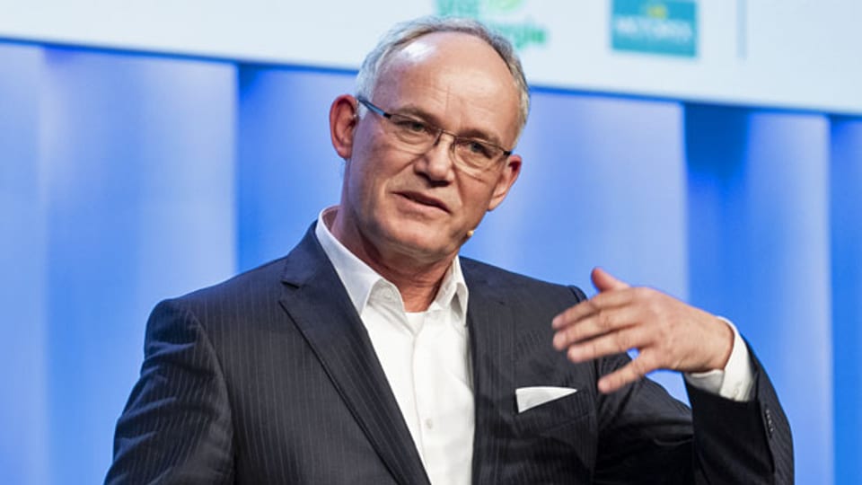 Michael Jost, Chefstratege des VW-Konzerns am «Tag der Garagisten» in Bern.