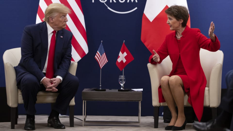 Die Schweizer Bundespräsidentin Simonetta Sommaruga hat sich am WEF in Davos mit US-Präsident Trump ausgetauscht.