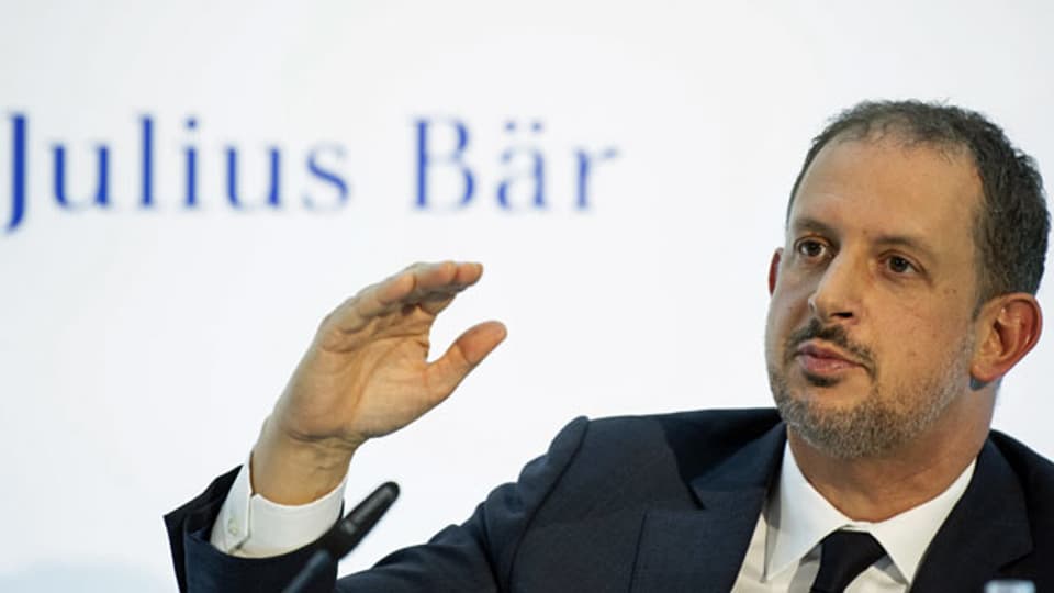 Philipp Rickenbacher, CEO der Julius Bär Bank, an der Pressekonferenz zur Präsentation der Jahreszahlen am, 3. Februar 2020.