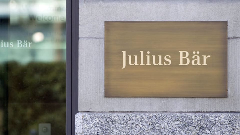 Das Logo der Privatbank Julius Bär in Zürich.