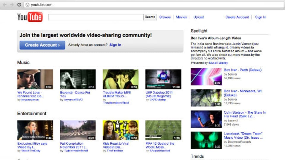 Youtube wird von jungen Nutzern häufig als Musik-Dienstleister genutzt.