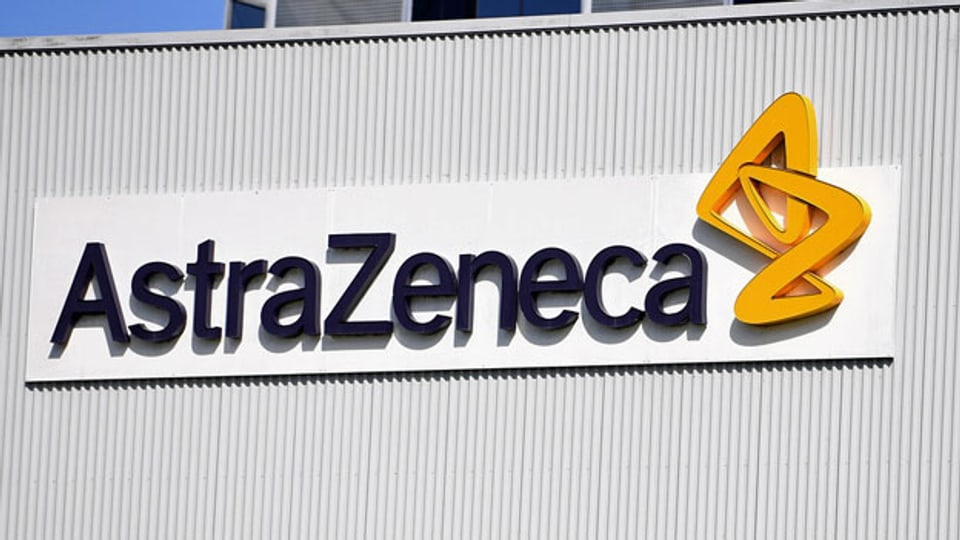 Logo am Hauptsitz von AstraZeneca in Sydney, Australien.