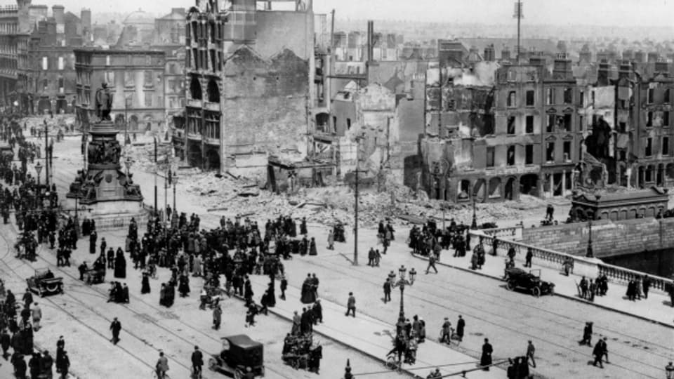 Spuren des Osteraufstandes in Dublin 1916