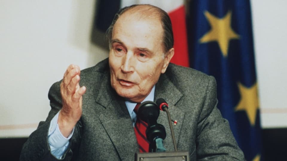 François Mitterrand am EU-Maastricht-Gipfel 1991.