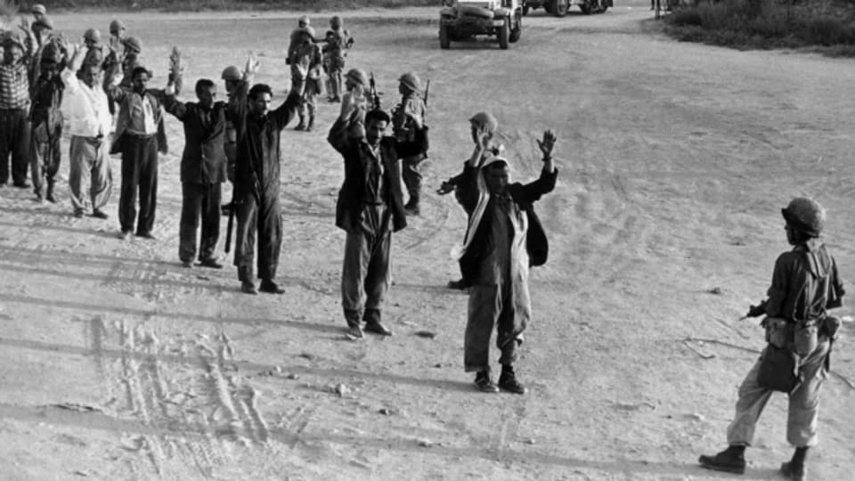 Palästinensische Gefangene im Gaza-Streifen während des Sechstagekriegs im Juni 1967.