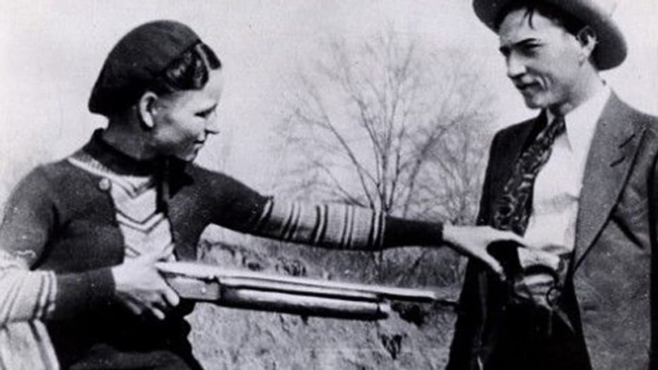Originalfoto von Bonnie und Clyde im März 1933.
