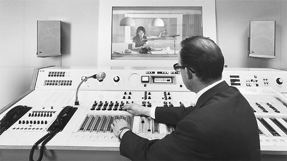 Studio und Regie 1970 im Radiostudio Zürich.