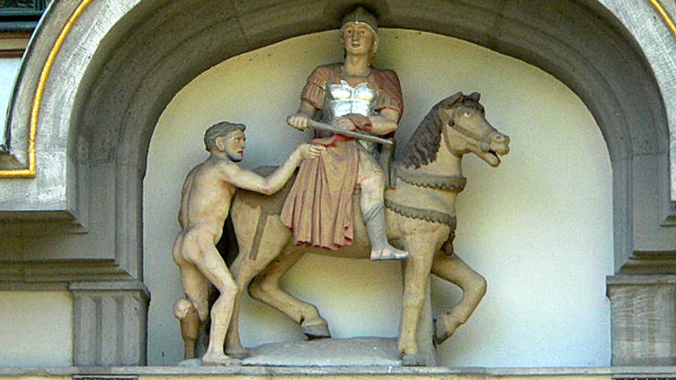Statue des Heiligen Michael (Schloss in Höchst am Main).