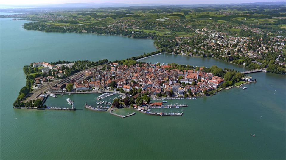 Die Altstadt von Lindau wurde auf einer Bodensee-Insel erbaut.