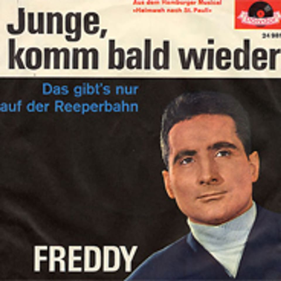 Freddy Quinn mit 32 Jahren auf dem Cover zur Hitsingle «Junge, komm bald wieder»