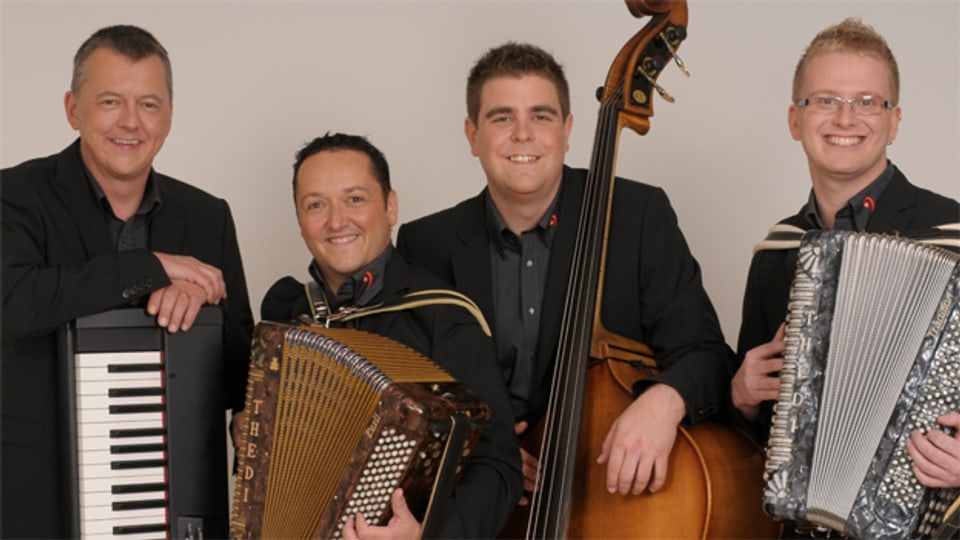 Quartett Waschächt mit Ueli Stump, Frowin Neff, Carlo Gwerder und Remo Gwerder.