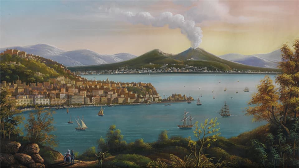 Gemälde mit Blick auf den Vesuv, entstanden um 1845.