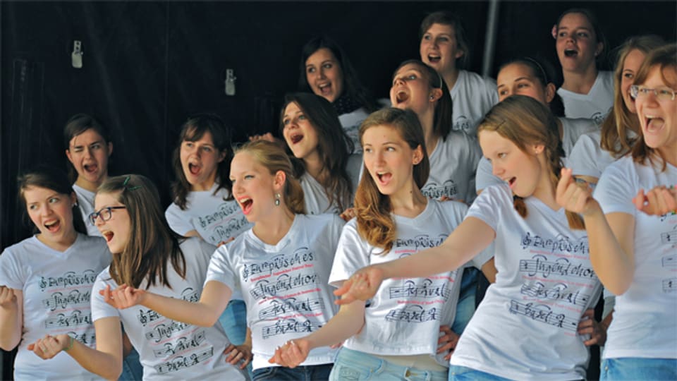 Die Sängerinnen des St. Stanislav's Girls' Choir aus Ljubljana.