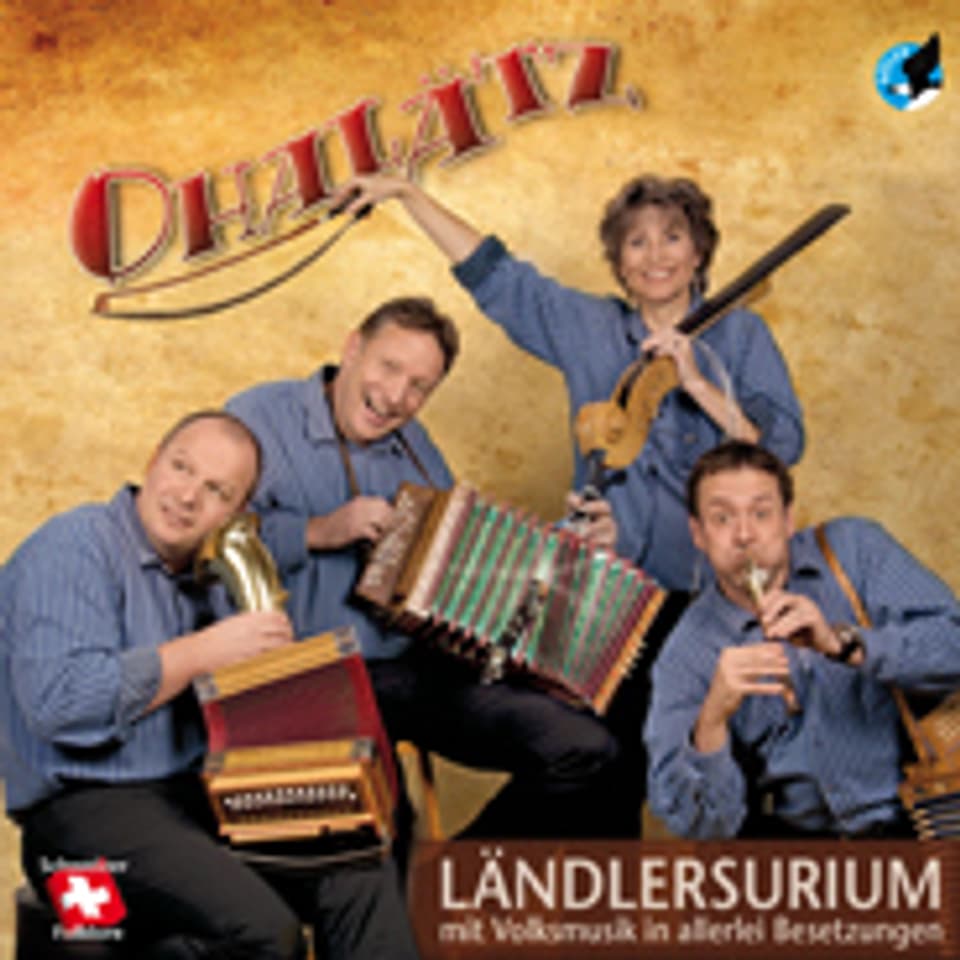 Verspielt und aufgestellt: Ohalätz auf dem Cover ihrer aktuellen CD «Ländlersurium».