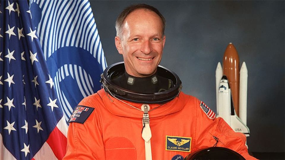 Der Schweizer Astronaut Claude Nicollier 1992 vor seinem Flug ins All mit der Raumfähre Atlantis.