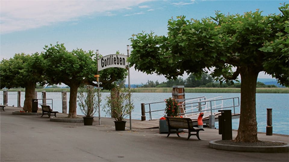 Die Seepromenade in Gottlieben.