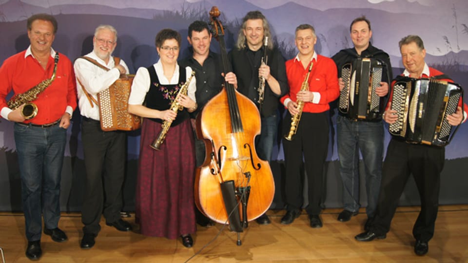 Carlo Brunner, Willi Valotti, Gaby Näf, Sepp Huber, Dani Häusler, Philipp Mettler, Jörg Wiget und Martin Nauer.