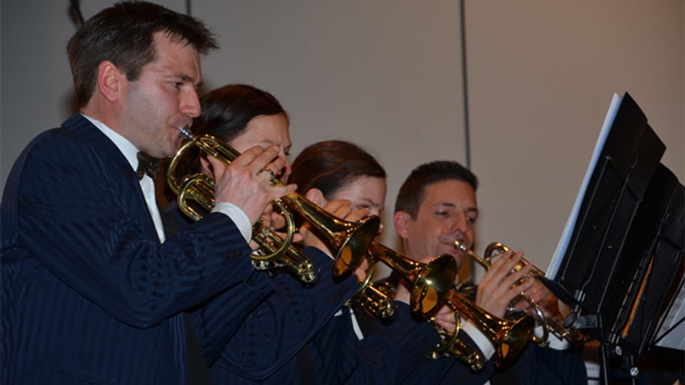 Die Brass Band Breitenbach 2013 am Espresso Contest in Flaach.