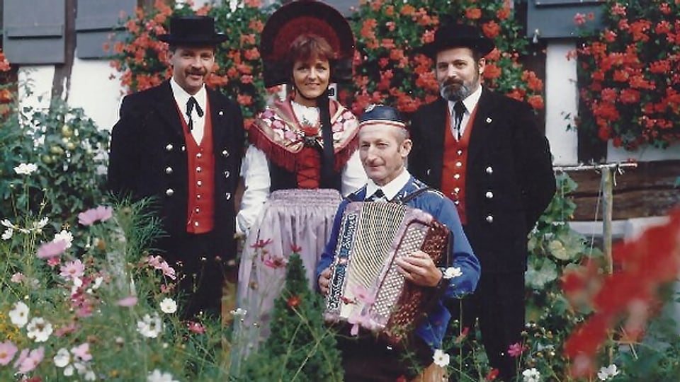Terzett Uschi & Kurt Kessler mit Mathias Zogg (Handorgelbegleiter Hans Bleiker).