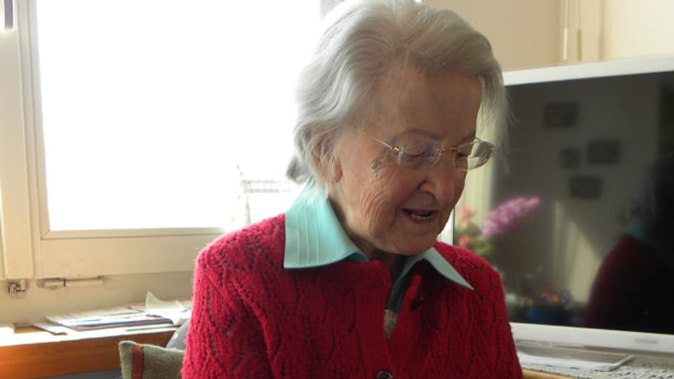 Die 95-jährige Mina Rui-Oppliger wohnt im Seniorenzentrum Rosengarten in Laufen.