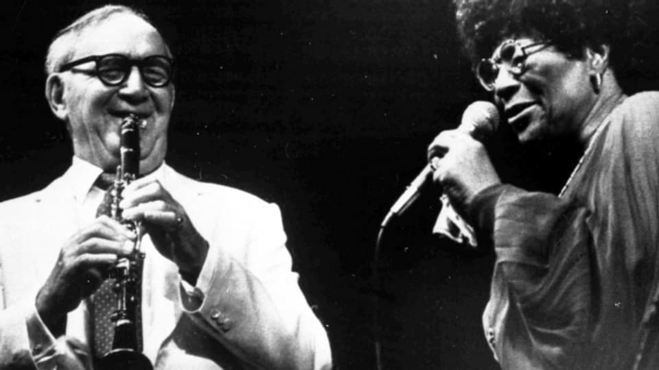 Fitzgerald und Goodman bei einem gemeinsamen Auftritt 1982.
