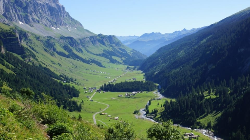 Fantastische Aussicht über die Urnerboden-Alp.§