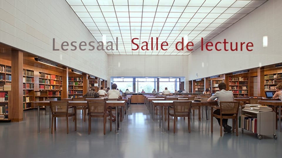 Lesesaal in der Schweizer Nationalbibliothek.